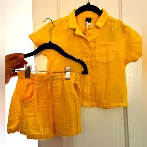 NWT 100% cotton gauze matching set for toddler